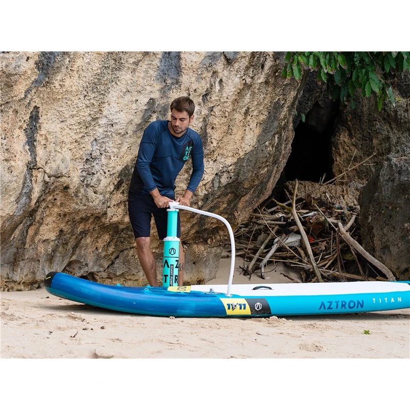 Aztron Giant Double Pump Handpumpe Mit Manometer SUP Pumpe – Bild 5