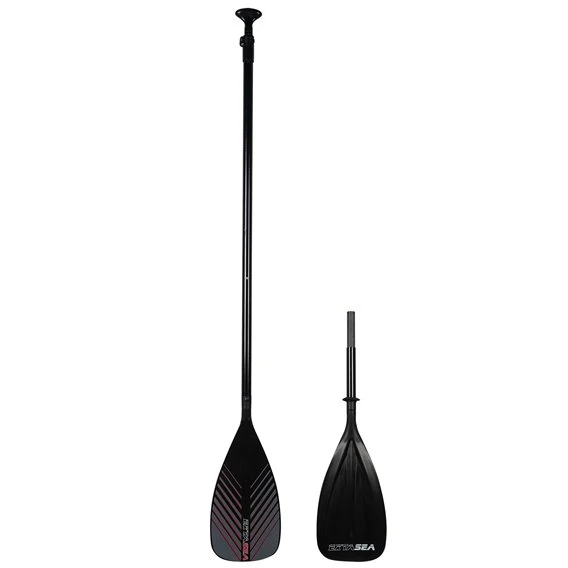 ExtaSea 2-in-1 SUP Fiberglaspaddel Paddelkombination Doppelpaddel Red – Bild 4