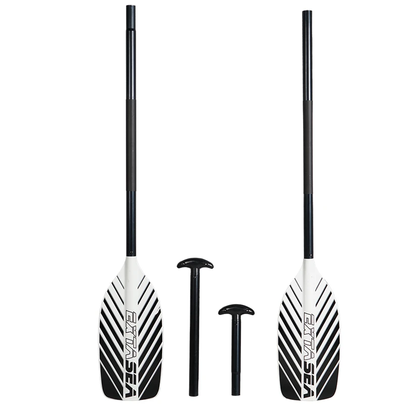 ExtaSea Alu Paddelkombination Doppelpaddel Stechpaddel Black And White