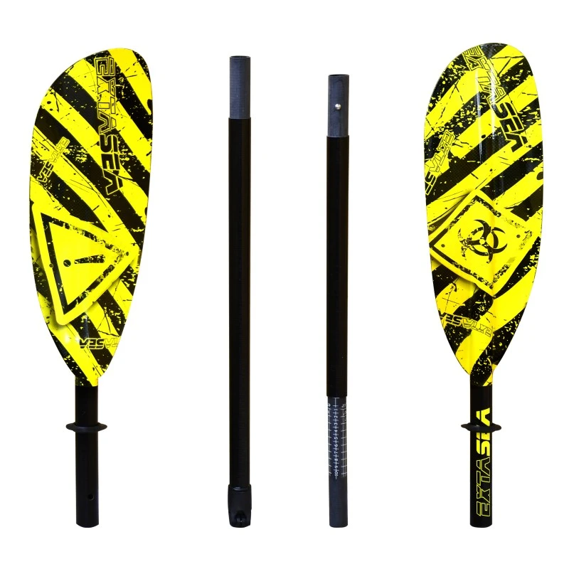 ExtaSea Danger Vario Fiberglas Doppelpaddel Kajak Paddel 4-teilig Inkl. Tasche – Bild 4