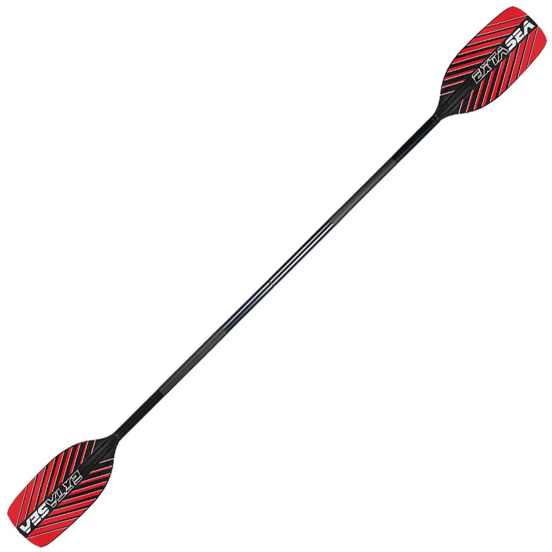 ExtaSea Fiberglas Paddelkombination Doppelpaddel Stechpaddel Black-red – Bild 2