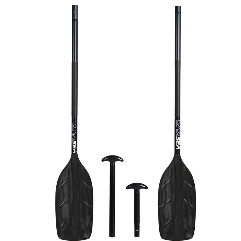 ExtaSea Fiberglas Paddelkombination Doppelpaddel Stechpaddel Black-red – Bild 3