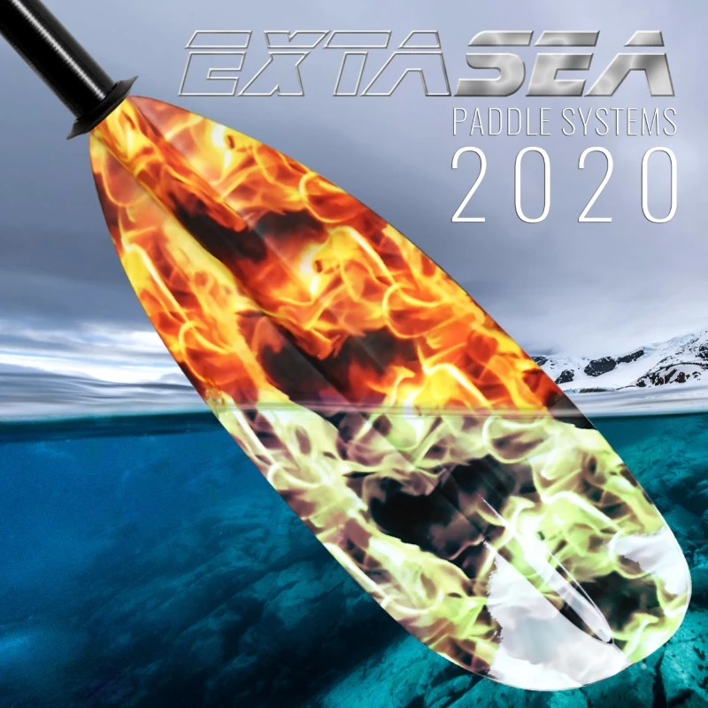 ExtaSea Fire Vario Fiberglas Doppelpaddel Kajak Paddel 2-teilig â Bild 2