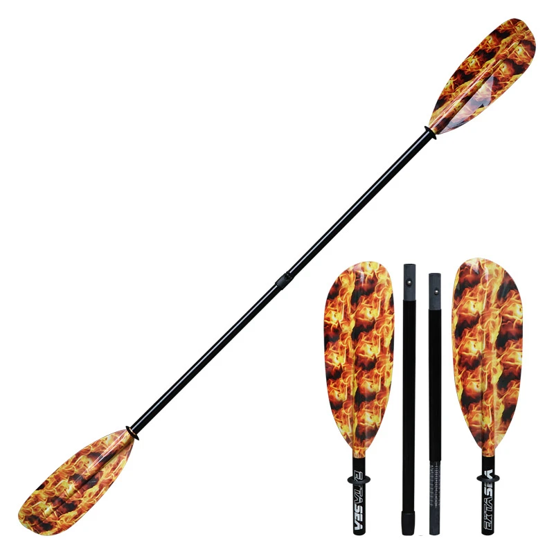 ExtaSea Fire Vario Fiberglas Doppelpaddel Kajak Paddel 4-teilig â Bild 2