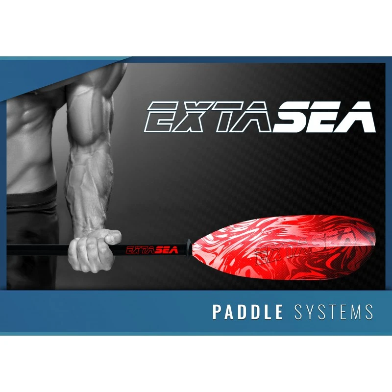 ExtaSea Lava Vario Fiberglas Doppelpaddel Kajak Paddel 4-teilig Inkl. Tasche â Bild 4