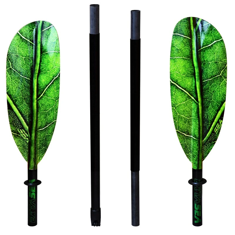 ExtaSea Leaf Vario Fiberglas Doppelpaddel Kajak Paddel 4-teilig Inkl. Tasche â Bild 2