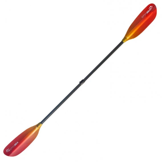 ExtaSea Pro Tour Carbon Vario Doppelpaddel | 230-240cm | 2-teilig | Red-yellow – Bild 2
