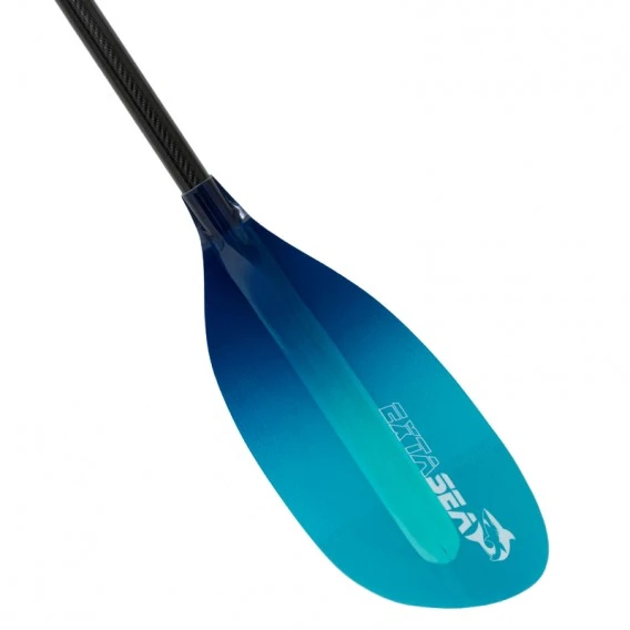 ExtaSea Pro-XL Carbon Vario Doppelpaddel | 220-240cm | 2-teilig | Blue-light Blue – Bild 5
