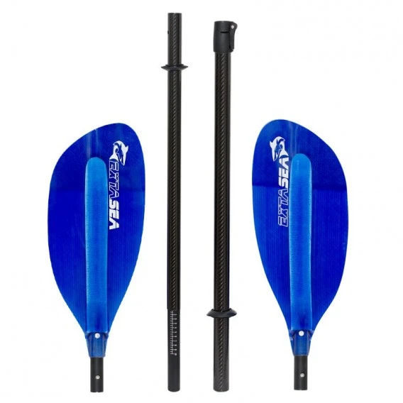 ExtaSea Pro-XL Carbon Vario Doppelpaddel | 220-240cm | 4-teilig | Dark Blue â Bild 2
