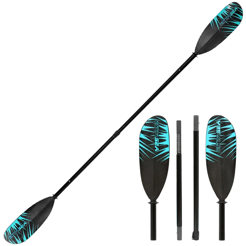 ExtaSea Safari Fiberglas Vario Doppelpaddel Kajak Paddel 4-teilig – Bild 6