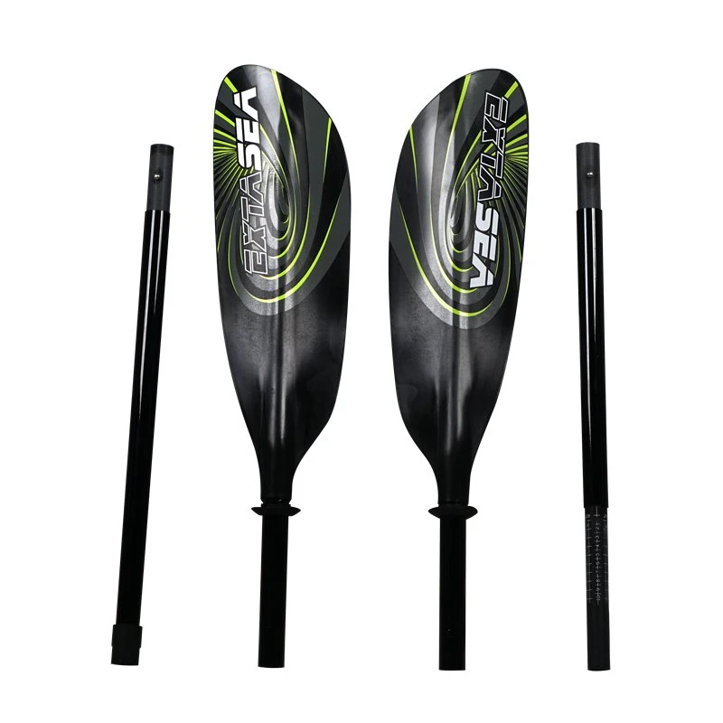 ExtaSea Super-Touring Fiberglas Vario Doppelpaddel 4-teilig Lime