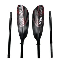 ExtaSea Super-Touring Fiberglas Vario Doppelpaddel 4-teilig Red