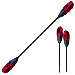 ExtaSea Tour Vario Fiberglas Doppelpaddel | 220-240cm | 2-teilig | Schwarz-rot